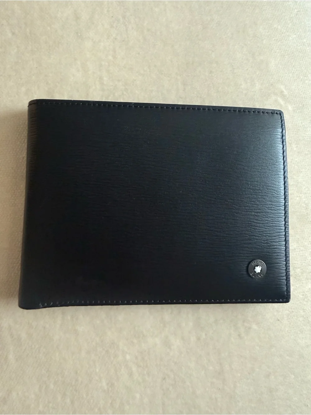 Montblanc Black Leather Wallet with Signature Emblem